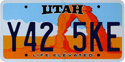 UT license plate Y425KE