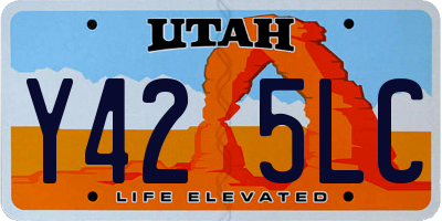 UT license plate Y425LC