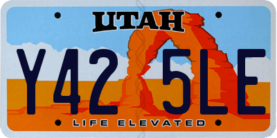 UT license plate Y425LE