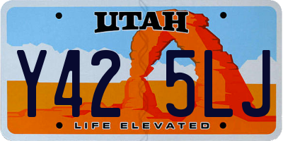 UT license plate Y425LJ