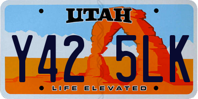 UT license plate Y425LK