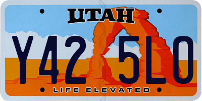UT license plate Y425LO