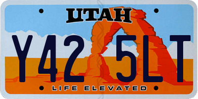 UT license plate Y425LT