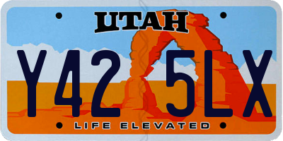 UT license plate Y425LX
