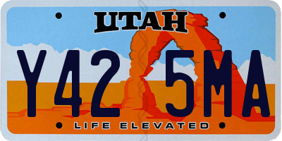 UT license plate Y425MA