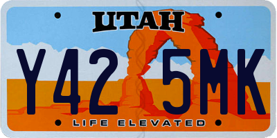 UT license plate Y425MK