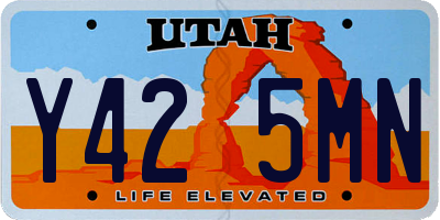 UT license plate Y425MN