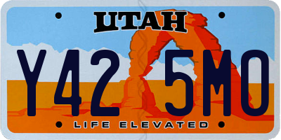 UT license plate Y425MO