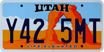 UT license plate Y425MT