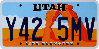 UT license plate Y425MV