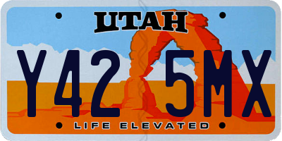 UT license plate Y425MX