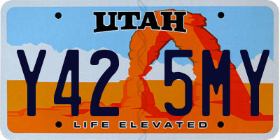 UT license plate Y425MY