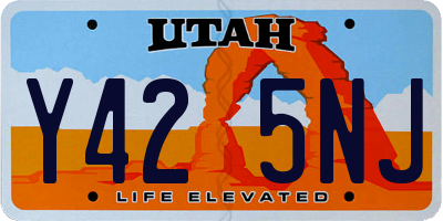 UT license plate Y425NJ