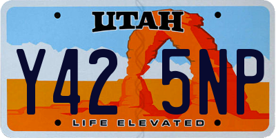 UT license plate Y425NP