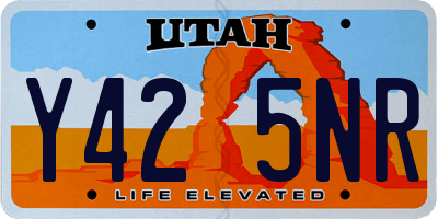 UT license plate Y425NR