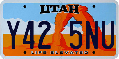 UT license plate Y425NU