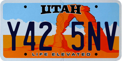 UT license plate Y425NV