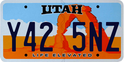 UT license plate Y425NZ