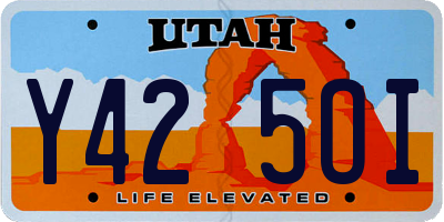 UT license plate Y425OI