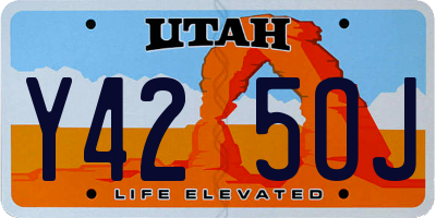 UT license plate Y425OJ