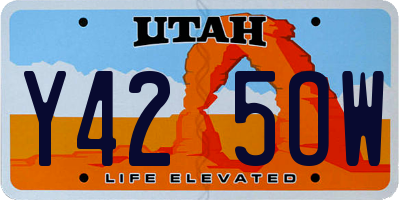 UT license plate Y425OW