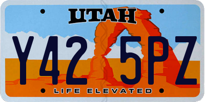 UT license plate Y425PZ