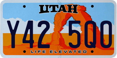 UT license plate Y425QO