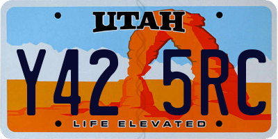 UT license plate Y425RC