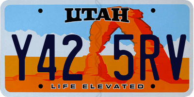 UT license plate Y425RV