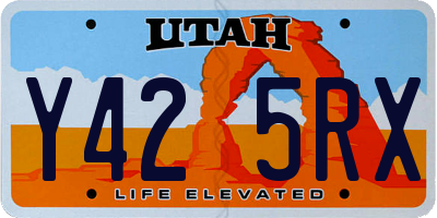 UT license plate Y425RX