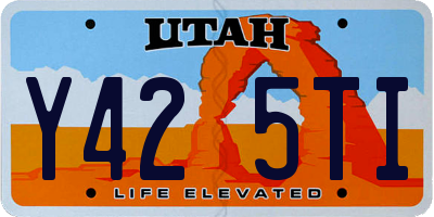 UT license plate Y425TI