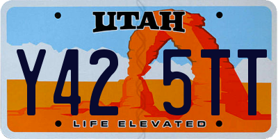UT license plate Y425TT