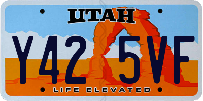 UT license plate Y425VF