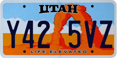 UT license plate Y425VZ