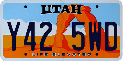UT license plate Y425WD