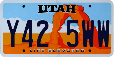 UT license plate Y425WW