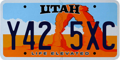 UT license plate Y425XC