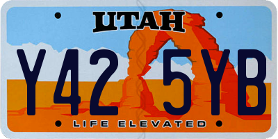 UT license plate Y425YB