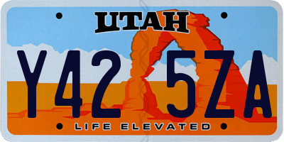 UT license plate Y425ZA