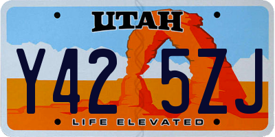 UT license plate Y425ZJ