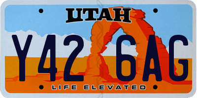 UT license plate Y426AG
