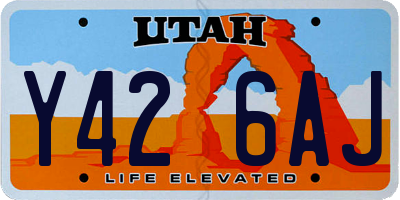 UT license plate Y426AJ