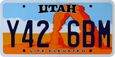 UT license plate Y426BM