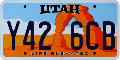 UT license plate Y426CB