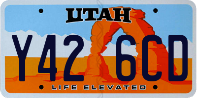 UT license plate Y426CD