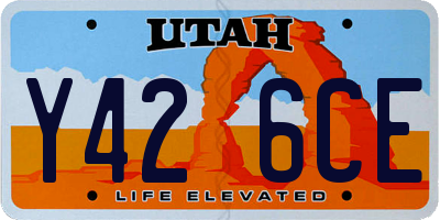 UT license plate Y426CE