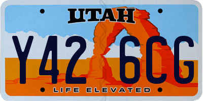UT license plate Y426CG