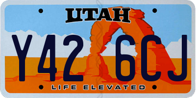 UT license plate Y426CJ