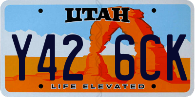 UT license plate Y426CK