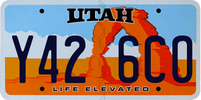 UT license plate Y426CO